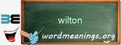 WordMeaning blackboard for wilton